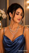 Multicolor Bead and Crystal Necklace Set | SETIN22