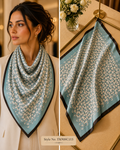 Square Lattice Starburst Scarf with Solid Border Frame