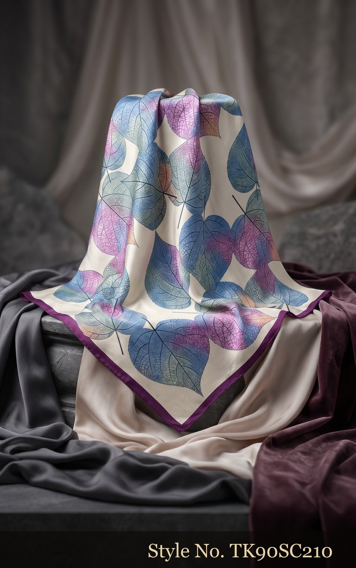 Pastel Overlapping Circle Print Scarf – TK90SC210
