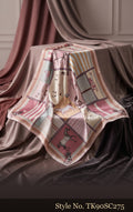 Pastel Plaid Scarf with Small Animal Panels – TK90SC275
