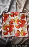 Ivory Scarf with Red and Orange Floral Print – TK90SC288