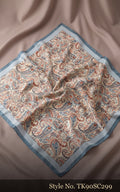 Ivory Scarf with Delicate Multicolor Paisley Print – TK90SC299