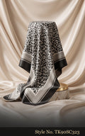 Black and Ivory Scarf with Leopard-Style Print – TK90SC323