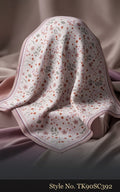 Ivory Scarf with Tiny Pink and Red Floral Print – TK90SC392
