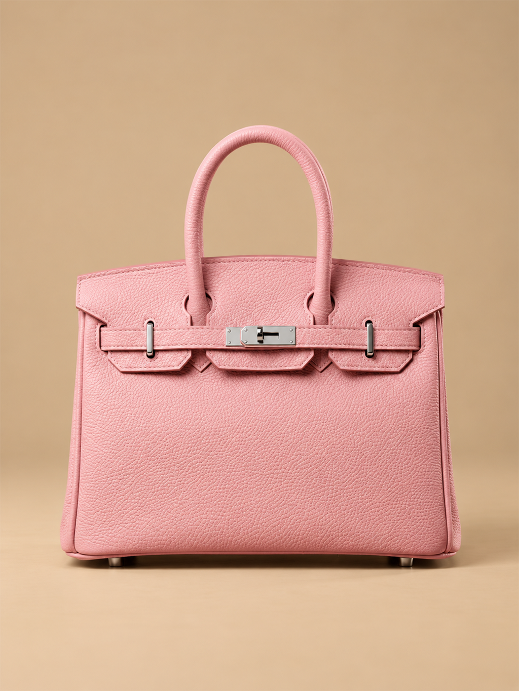 Pink Structured Top-Handle Bag | BAGWZ012