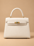 Ivory Blue-Clasp Top-Handle Bag | BAGWZ009