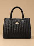 Dark Brown Textured Handbag | BAGWZ031