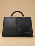 Black Structured Work Tote | BAGWZ008