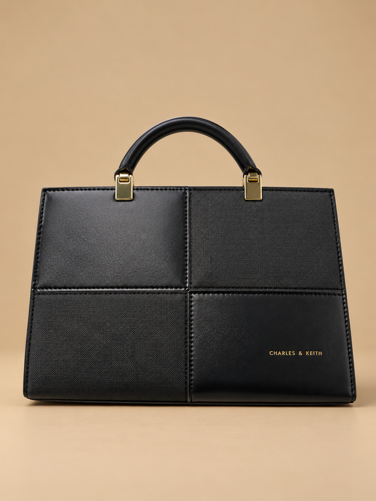 Black Structured Work Tote | BAGWZ008