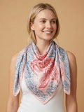 Scenic Portrait-inspired Scarf in Dusty Blue, Rose Pink & Ivory – TK90SC156