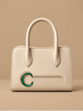 Cream Structured Top-Handle Bag | BAGZZ033